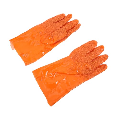 Gatuida Guantes Para Pelar Patatas y Verduras De Pvc Rosa, Antideslizantes, Talla Única, Protección Para Cocina, Uso Diario