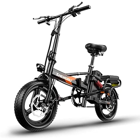 Auloor Folding Electric Bike with 400W Motor, 48V 18AH Removable Battery 14 inch Small Ebike for Adults Teens, 21MPH, Electric Commuter City Bicycles Cover