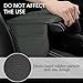 carleef Car Armrest Cover with Pocket Organizer,Leather Middle Console Cover Distributes Elbow Stress,Upgraded Center Console Armrest Cover Increase Car Storage for Most Cars (Gray), 12.2x17x0.7 inch
