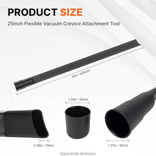 Image of SEZNIK Long Flexible Crevice Cleaning Attachment for Vacuum Cleaner - Narrow Gap Nozzle Turbo, Mighty & All-in-One Vacuum Cleaner Models | Sofa, Car, Bed & Corner Cleaning Tool