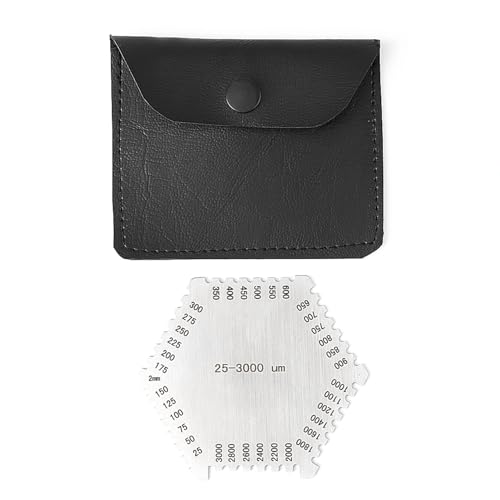 Culnflun Stainless Steel Wet Film Comb High Precision Gauge for Coating Thickness Measurement in Black Case