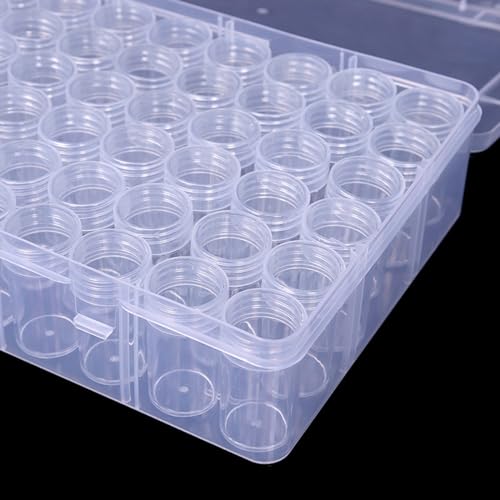 Image of 30 Grids 5D Diamond Painting Box Portable Clear Storage Containers With Label Stickers and Lids for Beads Seeds Glitter Rhinestones Jewelry Diamond Dots Crafts DIY Accessories(30 Jars)