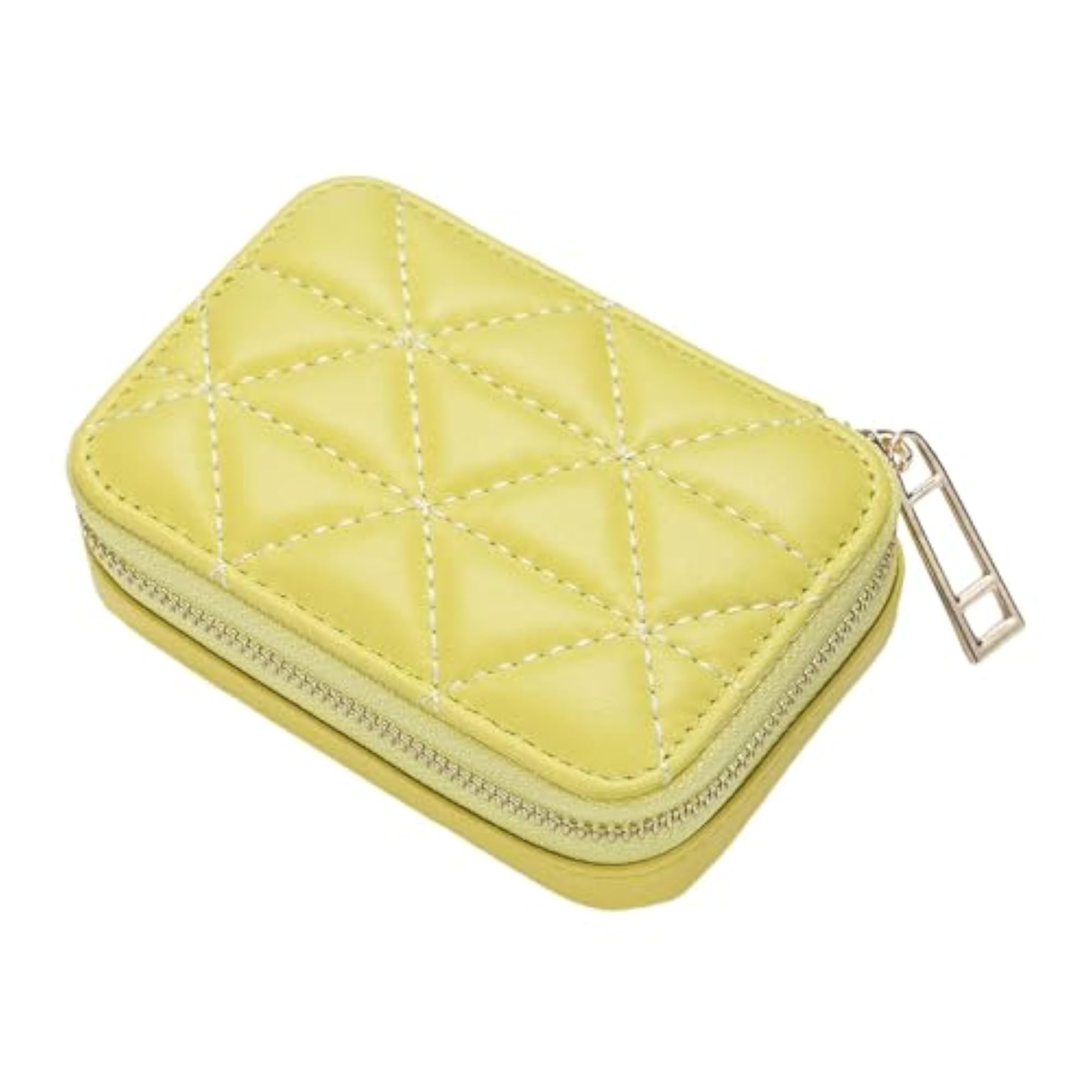 Portable Lipstick Case with Mirror for Holiday Gift, Yellow