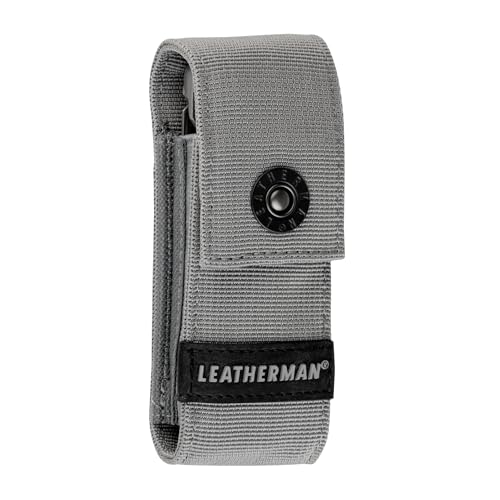 Leatherman Nylon Sheath - Holster for Charge, Crunch, Rebar, Rev, Skeletool, Wave & Wingman, Grey, Medium