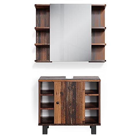 Vicco Fynn Bathroom Furniture Set with Sink Cover