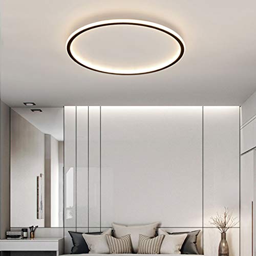 Plafonnier LED 70W noir 60cm | Éclairage acrylique encastré