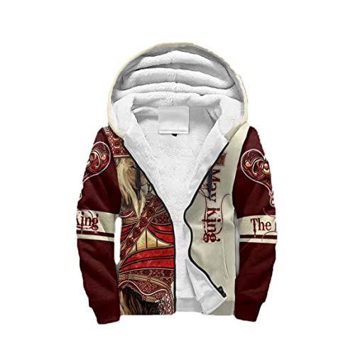 Sweat à capuche 3D thermique en polaire épaisse et velours isolant taille S