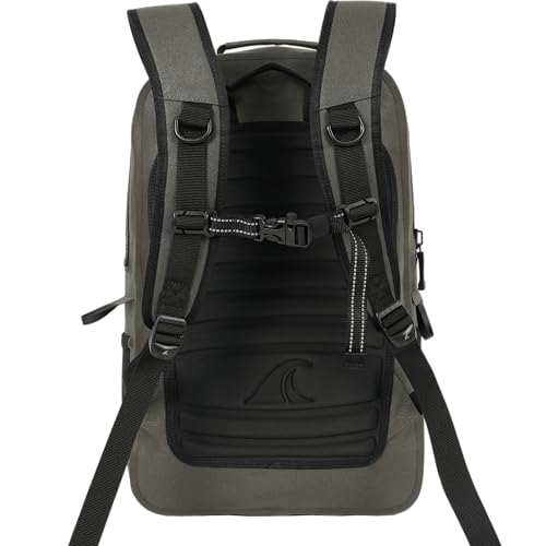 Image of Breakwater Supply Fogland Waterproof IP68 Submersible Backpack | Laptop Sleeve & Airtight Zippers for Work, Travel, Outdoors, Boating, Hiking, Floating Dry Bag, Unisex, TPU (Charcoal, 25L)