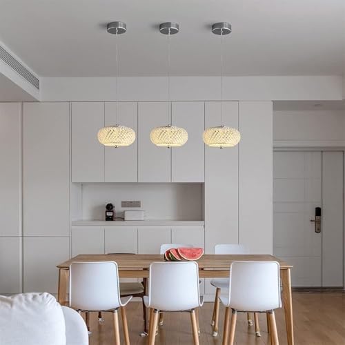 Lámpara colgante de cristal para techos pequeños que optimiza la luz en comedores oscuros 3