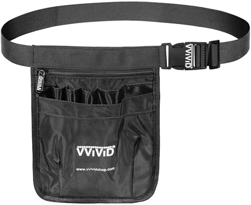 VViViD 10-Pocket Tool Pouch for Vinyl Wrap & PPF Installers, Waist Tool Bag with Adjustable 41” Belt for Wrapping Accessories, Squeegees, Scrapers & Hand Tools