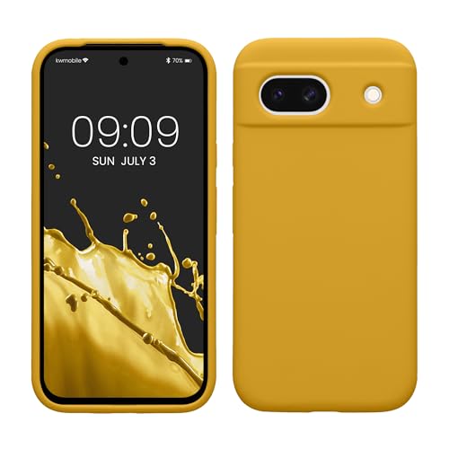 Kwmobile Cover Per Google Pixel 8A Custodia - Back Case Per Smartphone In Silicone Tpu - Protezione Gommata - Miele
