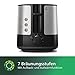 Philips Toaster – 2 Toastschlitze, 7 Stufen, Brötchenaufsatz, Auftaufunktion, Abschaltautomatik, Liftfunktion, schwarz (HD2637/90)