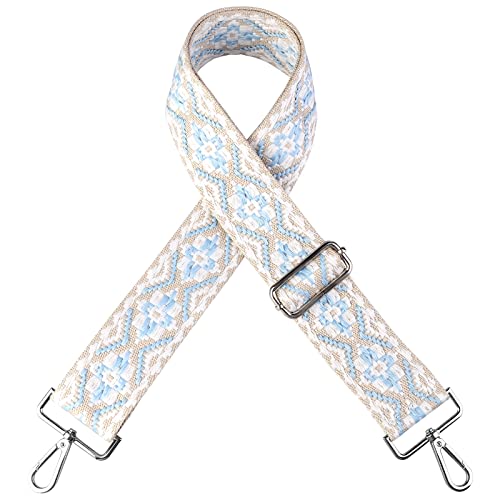 Vegena Schultergurt für Taschen Breit 5cm - Verstellbarer Taschengurt zum Wechseln - Schulterriemen für Taschen Mehrfarbiger Boho für Handtaschen Damen 75-135cm Cover
