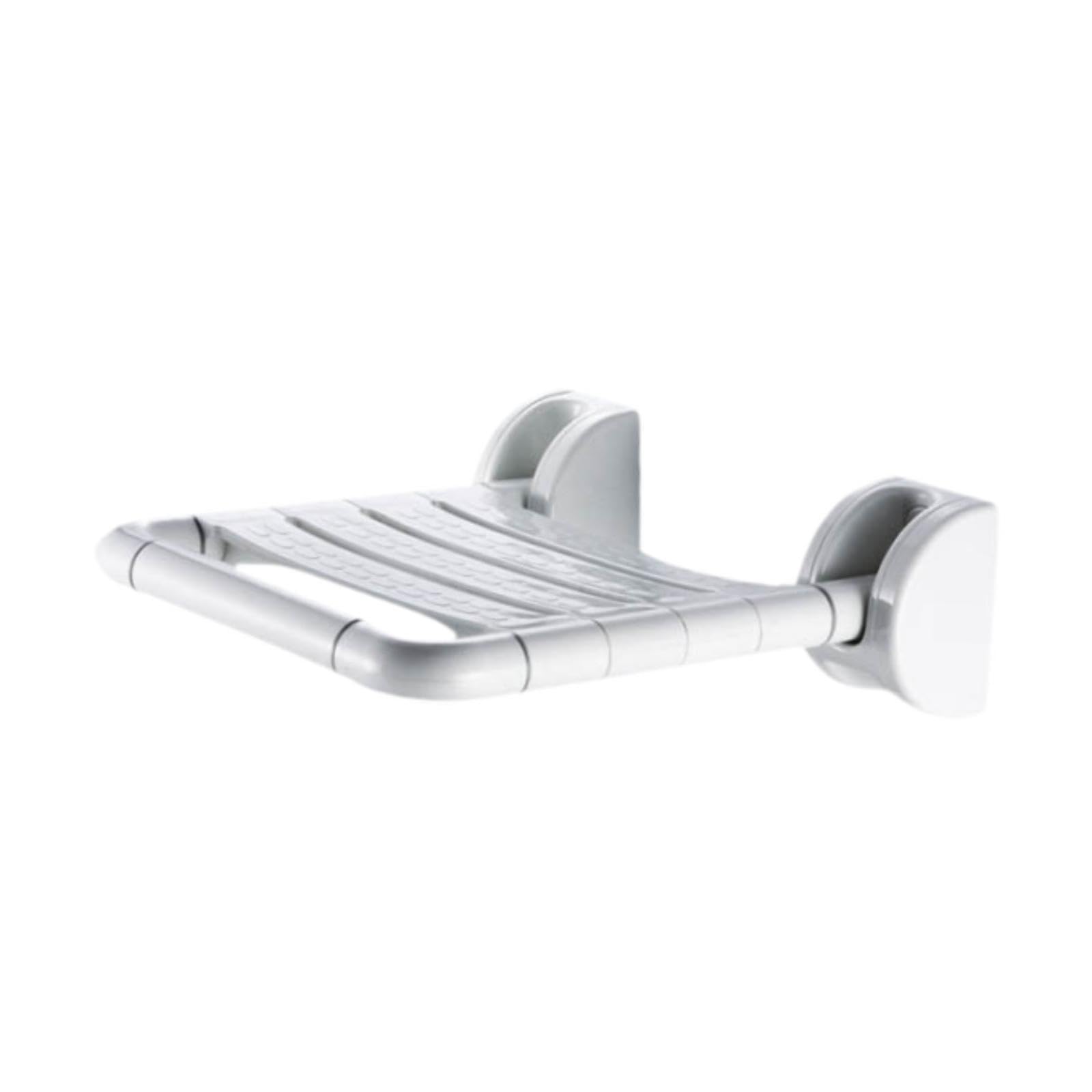 Asiento Ducha Plegable Silla Baño Montaje en Pared Taburete Abatible Superficie Antideslizante Material Resistente al Agua Adecuado para Apoyo en Ducha 12.6 x 15.9 Pulgadas
