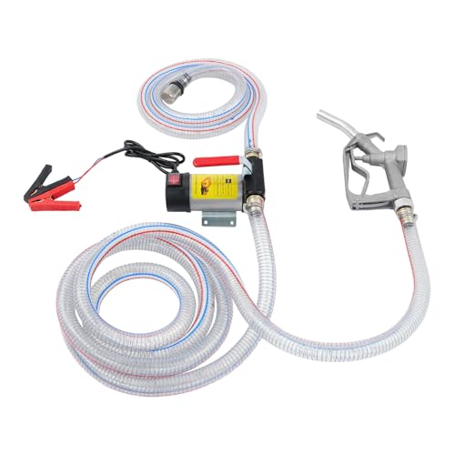 Diesel Transfer Pump 12V 45L/Min Electric Fuel Transfer Pump Kit 9.9GPM Electric Diesel Transfer Pump with 2M Inlet Hose and 4M Outlet Hose