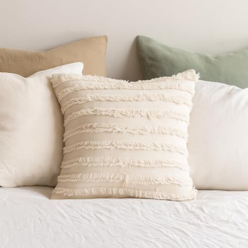 Image of mosey Cotton Cushion Cover 24 inch x 24 inch 2 Piece | Boho Pillow Covers 24x24 for Sofa Bed
