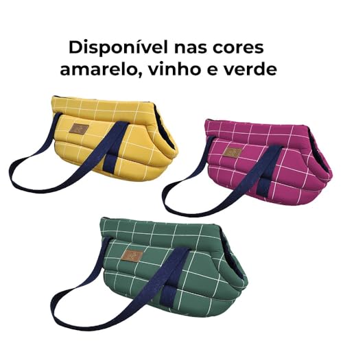 Bolsa transporte aberta para pet cachorros e gatos Estilo Square(Verde,G)