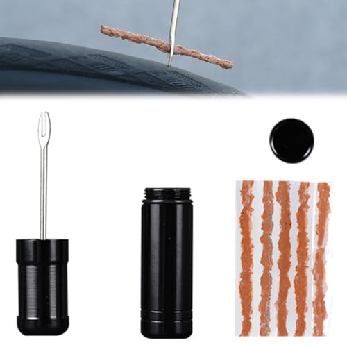 BIRLOZA Juego de reparación de neumáticos de bicicleta sin cámara para bicicleta de montaña y neumáticos de carretera reparación rápida de pinchazos kit de reparación de neumáticos sin cámara para