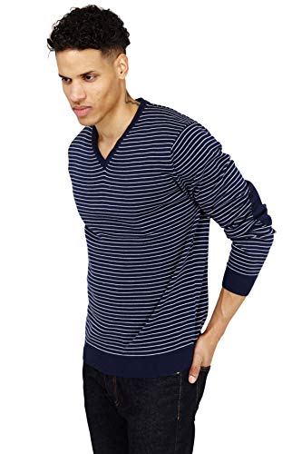 Jack Stuart - Jersey a Rayas con Cuello en Pico para Hombre, 100% Algodón
