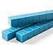 hand2mind Blue Plastic Base Ten Blocks Rods Set, Place Value Blocks, Counting Cubes, Base 10 Math Manipulatives, Teacher Supplies for Math Classroom, Montessori Math Materials (Set of 50)