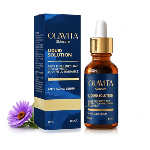 Liquid Solution Anti Aging Serum, Vitamin C & E Hydrating & Firming, with Collagen Support Helps Look of Fine Lines, Improves Elasticity & Radiance for All Skin Types (1, P)