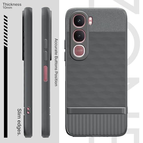 Image of Pikkme Back Cover for Vivo Y31 5G Camera Protection 3D Hexa Cube Design Silicone Protective Bumper Case (Grey)