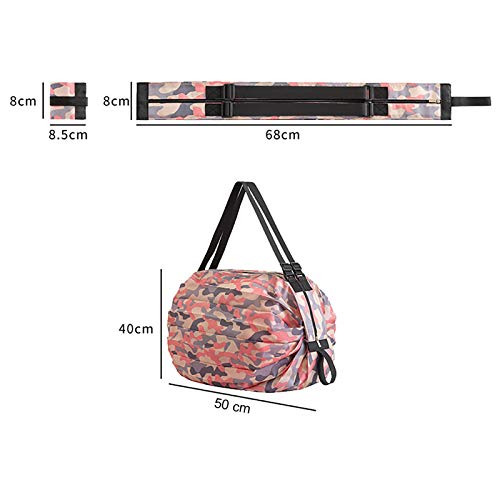 1 STKS opvouwbare boodschappentassen, reizen in een schouder draagbare tas, draagbare boodschappentas voor het kopen van… - Image 5