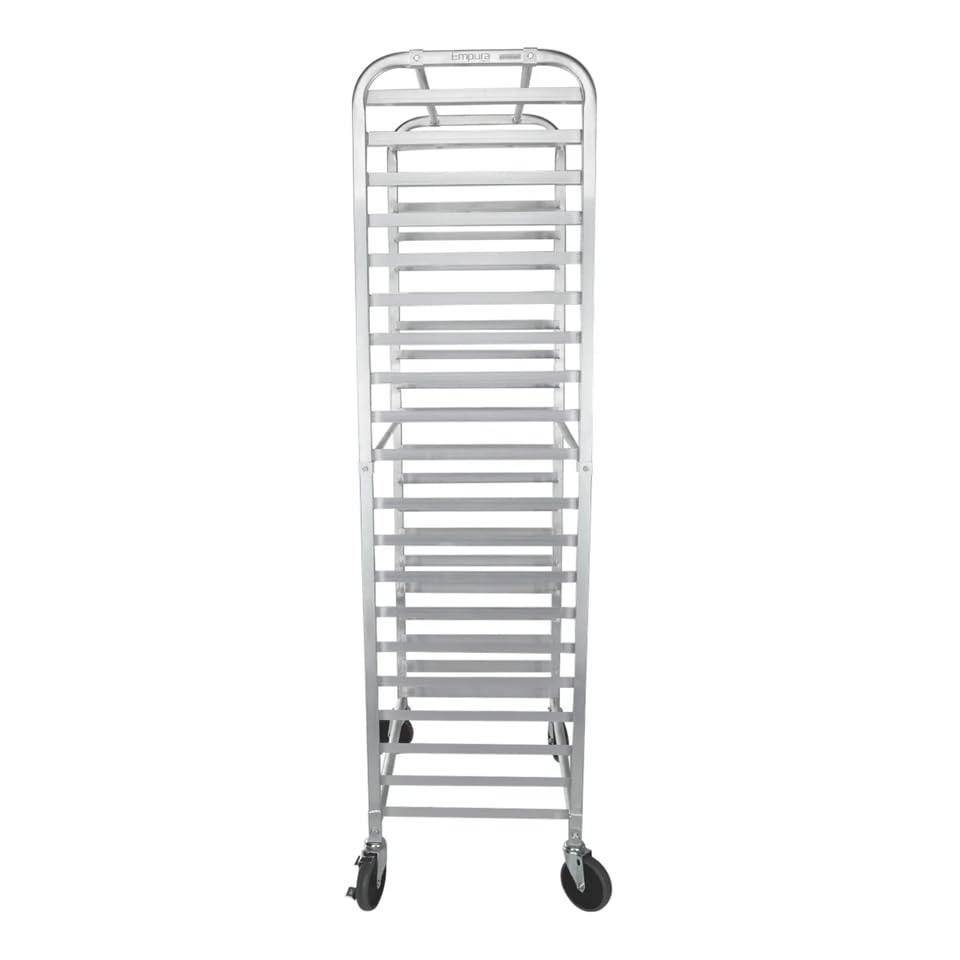 EMPURA 18" Wide Heavy-Duty Bun Rack | Commercial Full and Half Size Sheet Pan Storage Trolley Cart for Bakery Cafeteria Pizzeria Restaurant | 350 lbs Capacity, 18.13"W x 28"D x 69.38"H, Aluminum, NSF
