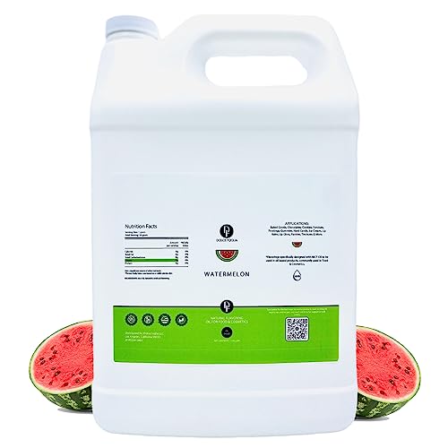 Image of Dolce Flav Watermelon Extract 1 Gallon - Kosher, Sugar-Free, Concentrated Juicy Watermelon Flavoring for Baking, Chocolates & Desserts, Includes Measured Dropper