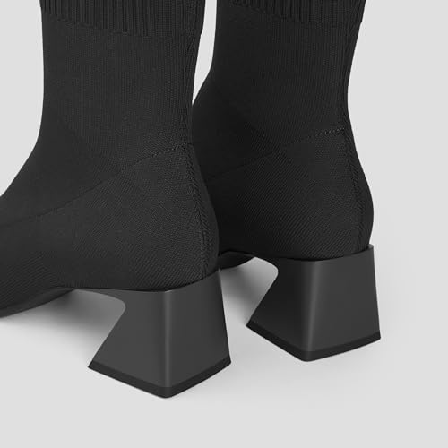 VIVAIA Regina Pro Booties for Women, Comfort Block Heel Ankle Boots, Square Toe Slip-on Water Repellent Anti Slip for Fall/Winter Dress Daily Outfit4