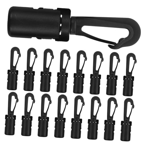 NULYLU 20pcs Elastic Cord Hook Adjustable Fixing Buckle Boat Tie Hook Kayak Mooring Hook Paddle Fixed Buckle Practical Mooring Hook Boat Dock Hook Outdoor Boat Supply Paddle Fixing Straps