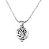 Africanbeads Life Tree Cage Pendants White Gold Silver Plated Beads Hollow Locket Love Wish Best Gift for Women