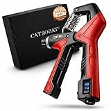 Catsobat ハンドグリップ カウンター付 近未来デザイン 負荷調整5kg-100kg 【メーカー30日保証付き】 (レッド2)