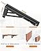 8-Inch Foldable Brackets for DIY Folding Shelves or Tables, L Shelf Brackets Collapsible, Heavy Duty Stainless Steel, Max Load 300lbs, Black, 4 Pcs