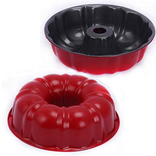 WENTS Stampo Ciambella Ø25 cm Tortiere Sagomate Revestimiento Antiadherente, Senza BPA, 2pcs