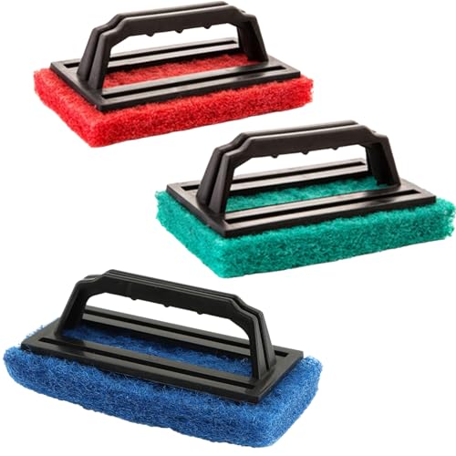 3PCS Waterline Scrubber Hot Tub Scum Line Cleaner, Clean Hand-Held Pool Scrub Brush, Bathroom Scouring Pad, for Spas and Hot Tub Swimming Pools Cleaning