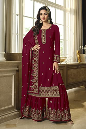 Image of Henith Collection Indian /Pakistani Party Wear Wedding Wear Palazzo Style Salwar Suit for Women