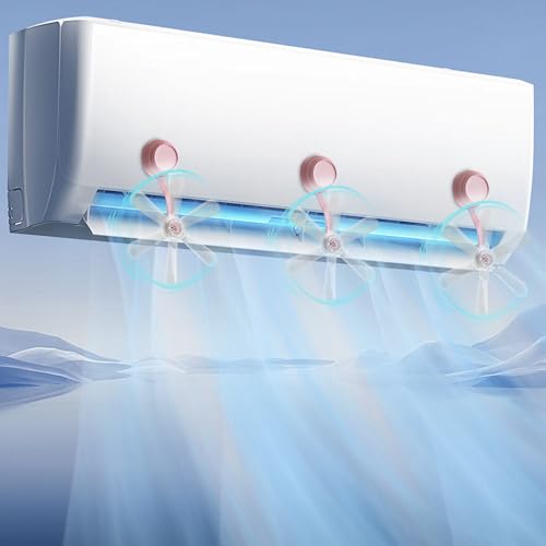 Klimaanlagen Luftumlenker, Saugnapf AC Ablenkblech Mit Drehbarem Lüfter, Schutzvorrichtung Gegen Direktes Anblasen Für Schlafzimmer Wohnung Und Apartment-9