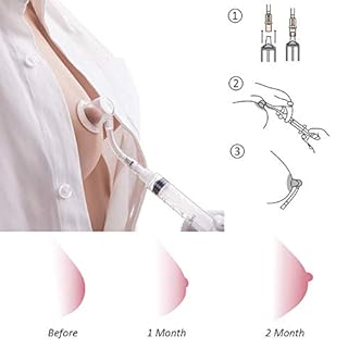 Unnderwiss Correttore Del Capezzolo Dell'Aspiratore Del Capezzolo - Estrattori Del Capezzolo Ventose Per Capezzoli Piatti E Invertiti Con Custodie (2 Setï)