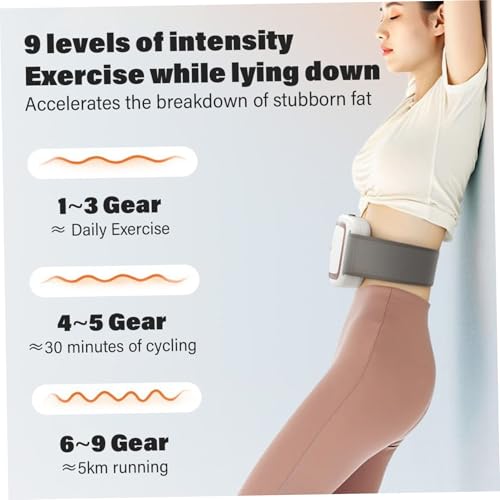 Masajeador abdominal quema grasa con calor regulable y 6 modos de vibración activa 3