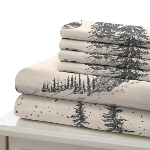 Ensemble de literie microfibre résistante 3D drawn montagne confortable