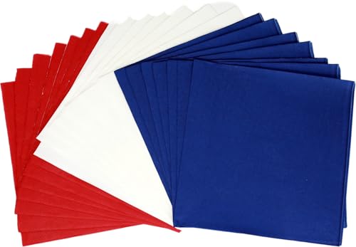 Servilletas patrióticas americanas tricolores para barbacoas y fiestas familiares