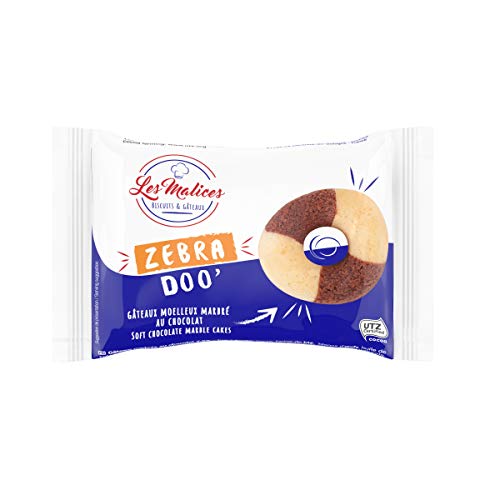 Les Malices - Zebra Doo Chocolate Marble Donuts, paquete de 50 (1500...
