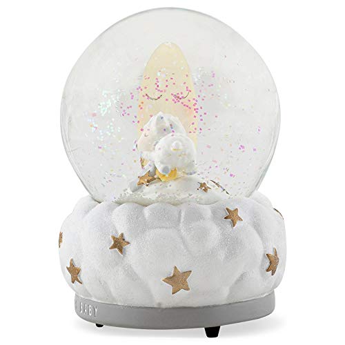 Lamb and Moon Bless Musical Snow Globe Plays Tune Twinkle Twinkle Little Star - Image 5