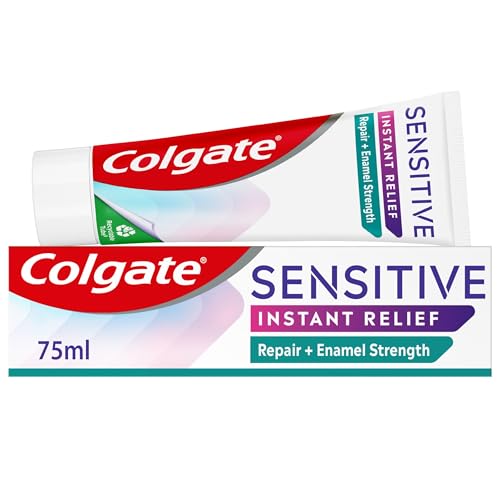 Colgate Sensitive Instant Relief Repair + Enamel Strength Toothpaste 75ml - Enamel Repair Toothpaste - Instant Sensitivity Relief* - remineralises Enamel - Repairs Sensitive Areas of Teeth**
