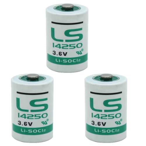 QULONG (3個パック) LS14250 3.6V 1200mAh 1/2 AA リチウム電池、ER14250 1/2 AA LS14250と互換性あり