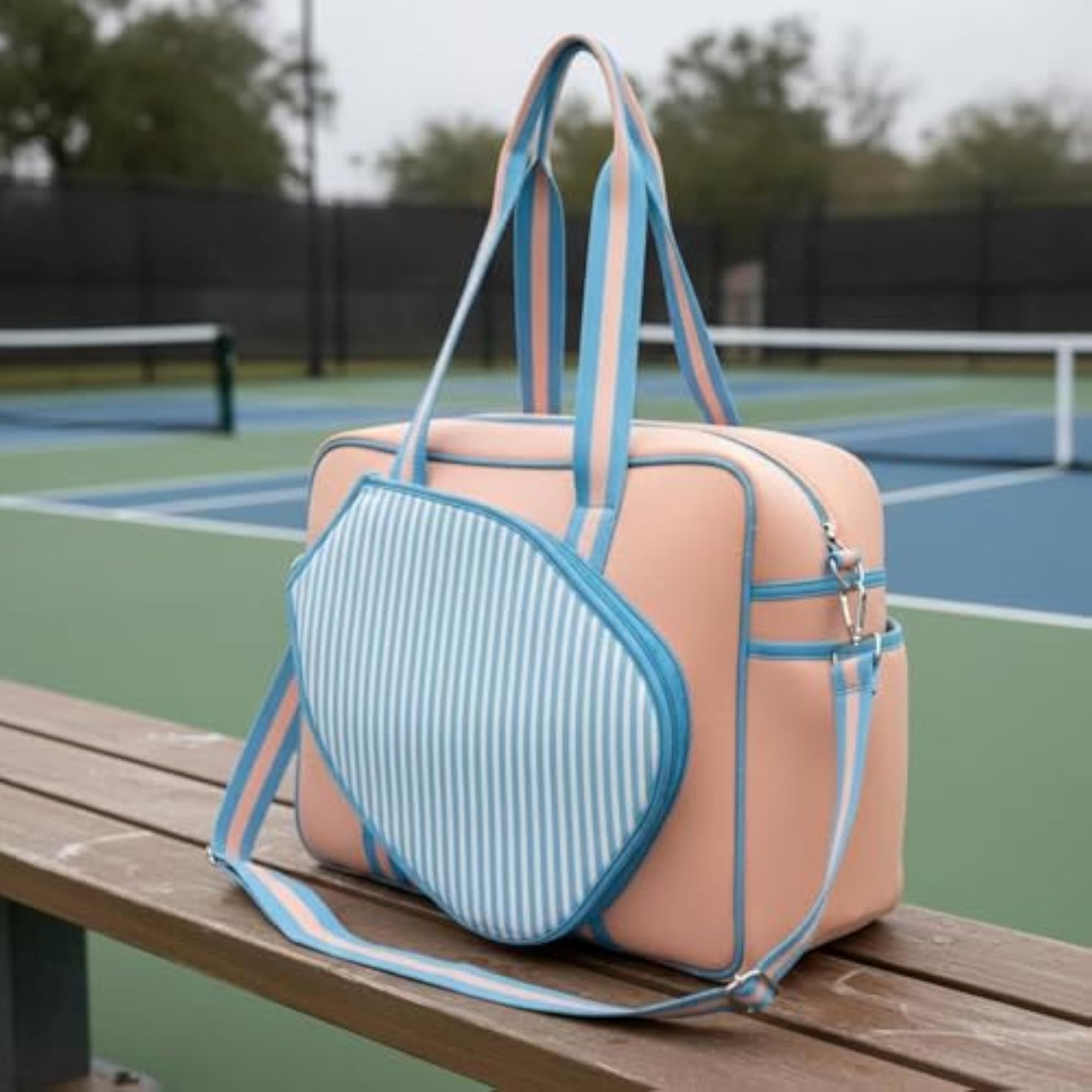 2-Way Carry Pickleball Paddle Bag Multiple Compartments