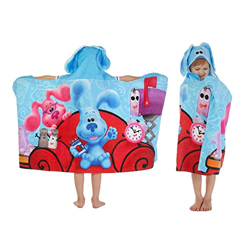 Image of Blues Clues Bath /Pool /Beach Soft Cotton Terry Hooded Towel Wrap, 24 in x 50 in, By Franco Kids