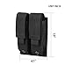 EXCELLENT ELITE SPANKER Molle Single/Double Pistol Mag Pouch Tactical Magazine Pouch Tool Organizer Holder (Double Black)