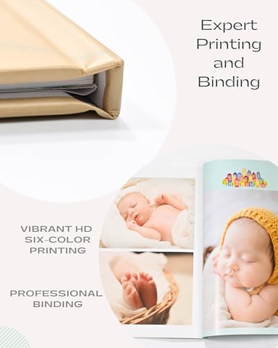 Libro de Fotos Personalizado | Álbum Fotográfico de Tapa Dura 8x11" con Páginas Glossy Impermeables y Apertura Total | 18 Páginas Premium para 30-40 Fotos (hasta 70 con diseños creativos) | Álbum de Boda, Libro de Recuerdos del Bebé, Scrapbook miniatura 3